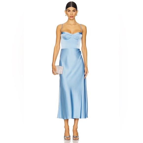 KATIE MAY Flora Blue Cocktail Dress M - Picture 2 of 7